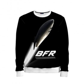 Детский свитшот 3D с принтом BFR (Big Falcon Rocket) в Белгороде, 100% полиэстер | свободная посадка, прямой крой, мягкая тканевая резинка на рукавах и понизу свитшота | Тематика изображения на принте: bfr | big falcon rocket | elon musk | falcon 9 | falcon heavy | spacex | илон маск | космический корабль | космос | ракета