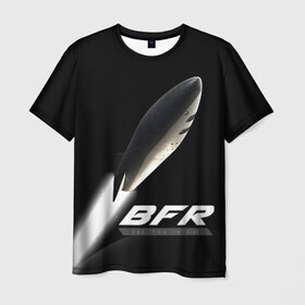 Мужская футболка 3D с принтом BFR (Big Falcon Rocket) в Белгороде, 100% полиэфир | прямой крой, круглый вырез горловины, длина до линии бедер | bfr | big falcon rocket | elon musk | falcon 9 | falcon heavy | spacex | илон маск | космический корабль | космос | ракета