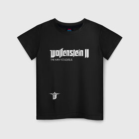 Детская футболка хлопок с принтом Wolfenstein2: The New Colossus в Белгороде, 100% хлопок | круглый вырез горловины, полуприлегающий силуэт, длина до линии бедер | game | new colossus | new order | wolfenstein | youngblood | би джей | волчий камень | вольфенштайн | вольфенштейн | германия | игра | немец | шутер