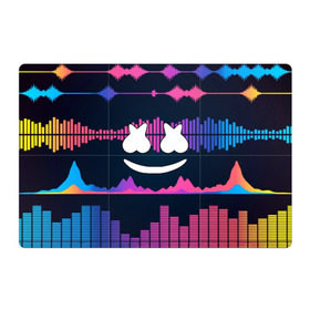 Магнитный плакат 3Х2 с принтом Marshmello в Белгороде, Полимерный материал с магнитным слоем | 6 деталей размером 9*9 см | christopher comstock | dj | marshmello | music | диджей | клубная музыка | клубняк | крис комсток | логотип | маршмеллоу | музыка