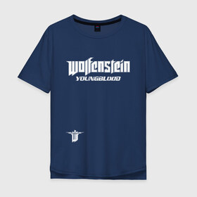 Мужская футболка хлопок Oversize с принтом Wolfenstein: Youngblood в Белгороде, 100% хлопок | свободный крой, круглый ворот, “спинка” длиннее передней части | 