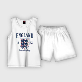 Детская пижама с шортами хлопок с принтом Сборная Англии в Белгороде,  |  | england | англия | сборная | сборная англии | сборная англии по футболу | сборные | форма | футбол | футбольные сборные | чемпионат | чемпионат мира | чемпионат мира по футболу