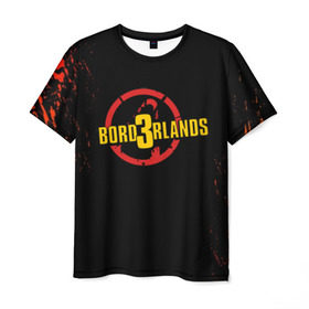 Мужская футболка 3D с принтом BORDERLANDS 3 в Белгороде, 100% полиэфир | прямой крой, круглый вырез горловины, длина до линии бедер | 2k | apocalypsis | borderlands | borderlands 3 | fanstastic | game | logo | pandora | play | апокалипсис | бордерлендс | игра | лого | пандора | фантастика