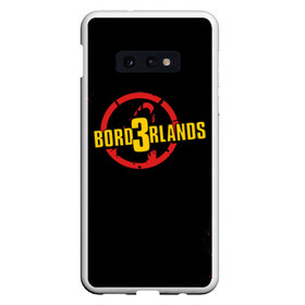 Чехол для Samsung S10E с принтом BORDERLANDS 3 в Белгороде, Силикон | Область печати: задняя сторона чехла, без боковых панелей | 2k | apocalypsis | borderlands | borderlands 3 | fanstastic | game | logo | pandora | play | апокалипсис | бордерлендс | игра | лого | пандора | фантастика