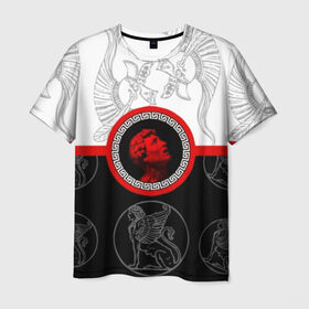 Мужская футболка 3D с принтом Грек в Белгороде, 100% полиэфир | прямой крой, круглый вырез горловины, длина до линии бедер | античность | грек | греция | греческая | древность | древняя греция