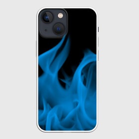 Чехол для iPhone 13 mini с принтом Синий огонь в Белгороде,  |  | Тематика изображения на принте: fire | flame | in fire | smoke | в огне | дым | огненный | огонь | текстуры