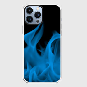 Чехол для iPhone 13 Pro Max с принтом Синий огонь в Белгороде,  |  | fire | flame | in fire | smoke | в огне | дым | огненный | огонь | текстуры