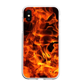 Чехол для iPhone XS Max матовый с принтом огонь в Белгороде, Силикон | Область печати: задняя сторона чехла, без боковых панелей | fire | flame | in fire | smoke | в огне | дым | огненный | огонь | текстуры