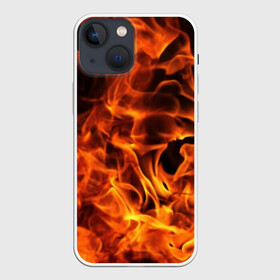 Чехол для iPhone 13 mini с принтом огонь в Белгороде,  |  | Тематика изображения на принте: fire | flame | in fire | smoke | в огне | дым | огненный | огонь | текстуры