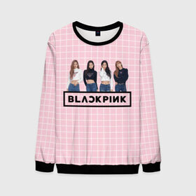 Мужской свитшот 3D с принтом Black Pink 2019 в Белгороде, 100% полиэстер с мягким внутренним слоем | круглый вырез горловины, мягкая резинка на манжетах и поясе, свободная посадка по фигуре | Тематика изображения на принте: 2019 | black | black pink | k pop | kill | kill this love | korea | logo | music | pink | pop | блек пинк | блэк пинк | газета | девушки | кпоп | лого | музыка | надпись | розовый