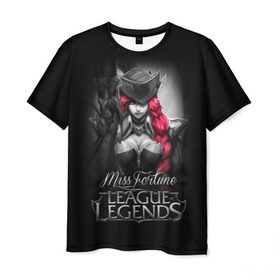 Мужская футболка 3D с принтом League of Legends,Miss Fortune в Белгороде, 100% полиэфир | прямой крой, круглый вырез горловины, длина до линии бедер | 