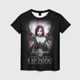 Женская футболка 3D с принтом League of Legends, Morgana в Белгороде, 100% полиэфир ( синтетическое хлопкоподобное полотно) | прямой крой, круглый вырез горловины, длина до линии бедер | league of legends | lol | morgana | игры | киберспорт | компьютерные игры | лига легенд | моргана
