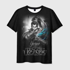 Мужская футболка 3D с принтом League of Legends, Yasuo в Белгороде, 100% полиэфир | прямой крой, круглый вырез горловины, длина до линии бедер | Тематика изображения на принте: league of legends | lol | yasuo | игры | киберспорт | компьютерные игры | лига легенд | ясуо