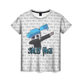 Женская футболка 3D с принтом Sally Face в Белгороде, 100% полиэфир ( синтетическое хлопкоподобное полотно) | прямой крой, круглый вырез горловины, длина до линии бедер | sally face | игра | компьютерная игра | лицо | маска | протез | сали фейс | салли фейс | школа | шрамы