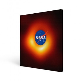 Холст квадратный с принтом Черная дыра NASA в Белгороде, 100% ПВХ |  | nasa | астрономия | горизонт событий | космос | наса | черная дыра