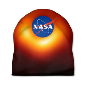 Шапка 3D с принтом Черная дыра NASA в Белгороде, 100% полиэстер | универсальный размер, печать по всей поверхности изделия | nasa | астрономия | горизонт событий | космос | наса | черная дыра