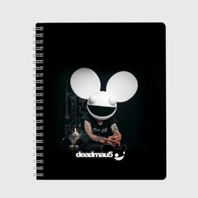 Тетрадь с принтом Deadmau5 в Белгороде, 100% бумага | 48 листов, плотность листов — 60 г/м2, плотность картонной обложки — 250 г/м2. Листы скреплены сбоку удобной пружинной спиралью. Уголки страниц и обложки скругленные. Цвет линий — светло-серый
 | Тематика изображения на принте: dead | deadmau5 | dj | electro | house | joel | mouse | progressive | thomas | zimmerman | дедмаус | джоэль | диджей | мёртвая | мышь | прогрессив | томас | хаус | циммерман | электро