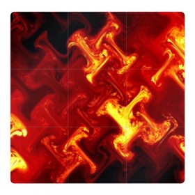 Магнитный плакат 3Х3 с принтом Огненная лава в Белгороде, Полимерный материал с магнитным слоем | 9 деталей размером 9*9 см | fire | flame | in fire | smoke | в огне | дым | огненный | огонь | текстуры