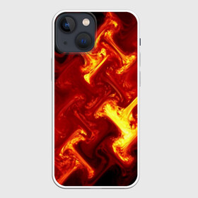 Чехол для iPhone 13 mini с принтом Огненная лава в Белгороде,  |  | Тематика изображения на принте: fire | flame | in fire | smoke | в огне | дым | огненный | огонь | текстуры