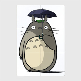 Магнитный плакат 2Х3 с принтом Totoro в Белгороде, Полимерный материал с магнитным слоем | 6 деталей размером 9*9 см | Тематика изображения на принте: totoro | аниме | для детей | животное | лес | мой сосед тоторо | мультфильм | тоторо