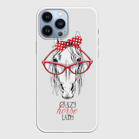 Чехол для iPhone 13 Pro Max с принтом Crazy horse lady в Белгороде,  |  | animal | blonde | bow | crazy | cute | head | horse | lady | look | polka | portrait | red | white | бант | белая | белый | блондинка | взгляд | голова | горошек | животное | красный | леди | лошадь | милый | очки | портрет | сумасшедшая