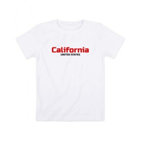 Детская футболка хлопок с принтом USA - California в Белгороде, 100% хлопок | круглый вырез горловины, полуприлегающий силуэт, длина до линии бедер | america | california | california city | california republic | usa | америка | калифорния | соединенные штаты | сша | штат