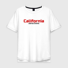Мужская футболка хлопок Oversize с принтом USA - California в Белгороде, 100% хлопок | свободный крой, круглый ворот, “спинка” длиннее передней части | america | california | california city | california republic | usa | америка | калифорния | соединенные штаты | сша | штат
