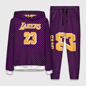 Женский костюм 3D (с толстовкой) с принтом Lebron James в Белгороде,  |  | jersey | king james | lakers | lebron | lebron james | los angeles lakers | джерси | леброн | леброн джеймс