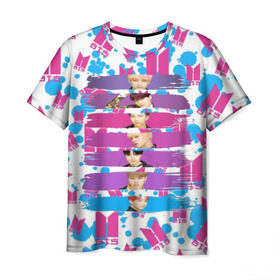Мужская футболка 3D с принтом Bts Lover Yourself в Белгороде, 100% полиэфир | прямой крой, круглый вырез горловины, длина до линии бедер | bangtan | boy | j hope | jimin | jin | jungkook | korea | luv | rm | suga | v | with | бтс | кей | поп