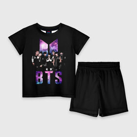 Детский костюм с шортами 3D с принтом BTS ARMY в Белгороде,  |  | bangtan | boy | j hope | jimin | jin | jungkook | korea | luv | rm | suga | v | with | бтс | кей | поп