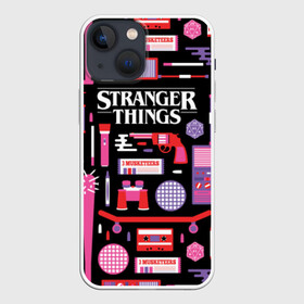 Чехол для iPhone 13 mini с принтом STRANGER THINGS STARTER PACK в Белгороде,  |  | 11 | eleven | logo | netflix | pack | starter | stranger | things | дела | крайне | лого | логотип | одинадцать | одиннадцать | очень | пак | события | стартер | странные | стренджер