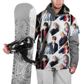 Накидка на куртку 3D с принтом BTS Collage в Белгороде, 100% полиэстер |  | Тематика изображения на принте: bangtan | boy | j hope | jimin | jin | jungkook | korea | luv | rm | suga | v | with | бтс | кей | поп