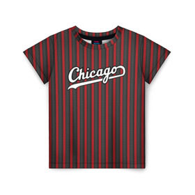 Детская футболка 3D с принтом Chicago Bulls classic в Белгороде, 100% гипоаллергенный полиэфир | прямой крой, круглый вырез горловины, длина до линии бедер, чуть спущенное плечо, ткань немного тянется | chicago bulls | nba | нба | чикаго