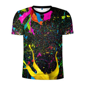 Мужская футболка 3D спортивная с принтом Взрыв Красок в Белгороде, 100% полиэстер с улучшенными характеристиками | приталенный силуэт, круглая горловина, широкие плечи, сужается к линии бедра | 1 мая | 2019 | 2020 | neon | брызги | брызги красок | в подарок | веселая | весна | клубная | краска | краски | красочная | летняя | лето | неон | неоновые цвета | подарок | праздник | пятна краски | сочная | яркая