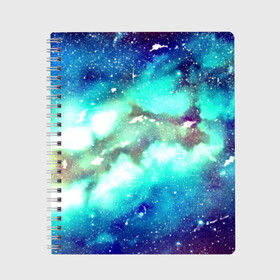 Тетрадь с принтом Звёздное небо в Белгороде, 100% бумага | 48 листов, плотность листов — 60 г/м2, плотность картонной обложки — 250 г/м2. Листы скреплены сбоку удобной пружинной спиралью. Уголки страниц и обложки скругленные. Цвет линий — светло-серый
 | galaxy | nebula | space | star | абстракция | вселенная | галактика | звезда | звезды | космический | планеты