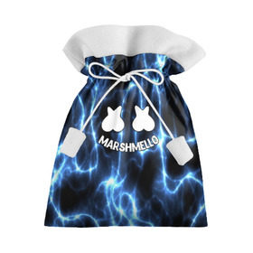 Подарочный 3D мешок с принтом Marshmello в Белгороде, 100% полиэстер | Размер: 29*39 см | christopher comstock | dj | marshmello | music | диджей | клубная музыка | клубняк | крис комсток | логотип | маршмеллоу | музыка