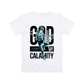 Детская футболка хлопок с принтом Бездомный бог в Белгороде, 100% хлопок | круглый вырез горловины, полуприлегающий силуэт, длина до линии бедер | anime | noragami | аниме | бездомный бог | манга | норагами | хиёри ики | ято