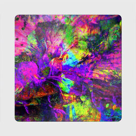 Магнит виниловый Квадрат с принтом Буйство цвета в Белгороде, полимерный материал с магнитным слоем | размер 9*9 см, закругленные углы | Тематика изображения на принте: abstraction | watercolor | абстракция красок | акварель | брызги красок | живопись | краска | потертость красок | размытые краски | текстуры | яркие краски