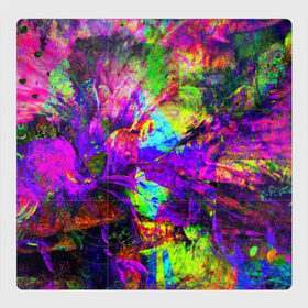 Магнитный плакат 3Х3 с принтом Буйство цвета в Белгороде, Полимерный материал с магнитным слоем | 9 деталей размером 9*9 см | abstraction | watercolor | абстракция красок | акварель | брызги красок | живопись | краска | потертость красок | размытые краски | текстуры | яркие краски