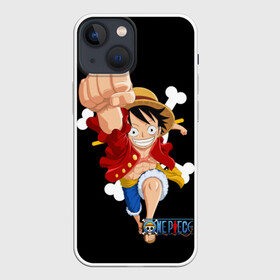 Чехол для iPhone 13 mini с принтом удар One Piece в Белгороде,  |  | Тематика изображения на принте: monkey d. luffy | one piece | tony tony chopper | аниме | большой куш | ван пис | ванпис | манга | манки д. луффи | пираты | пираты соломенной шляпы | тони тони чоппер