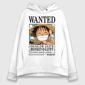 Женское худи Oversize хлопок с принтом One Piece в Белгороде, френч-терри — 70% хлопок, 30% полиэстер. Мягкий теплый начес внутри —100% хлопок | боковые карманы, эластичные манжеты и нижняя кромка, капюшон на магнитной кнопке | monkey d. luffy | one piece | tony tony chopper | аниме | большой куш | ван пис | ванпис | манга | манки д. луффи | пираты | пираты соломенной шляпы | тони тони чоппер