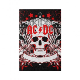 Обложка для паспорта матовая кожа с принтом AC/DC в Белгороде, натуральная матовая кожа | размер 19,3 х 13,7 см; прозрачные пластиковые крепления | ac dc | acdc | back in black | columbia | epic | force | guitar | pop | rock | vevo | ангус | блюз | рок | хард | янг