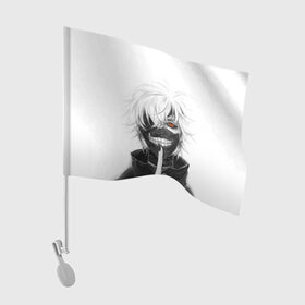 Флаг для автомобиля с принтом Kaneki Ken в Белгороде, 100% полиэстер | Размер: 30*21 см | anteiku | ghoul | kaneki | ken | tokyo | антейку | гуль | канеки | кен | токийский