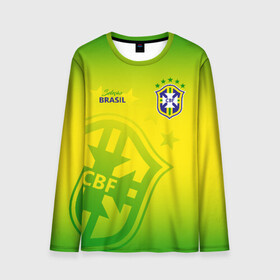 Мужской лонгслив 3D с принтом Бразилия в Белгороде, 100% полиэстер | длинные рукава, круглый вырез горловины, полуприлегающий силуэт | brasil | brazil | бразилия | бразильская сборная | сборная бразилии | сборная бразилии по футболу | сборные | форма | футбол | футбольные сборные | чемпионат мира