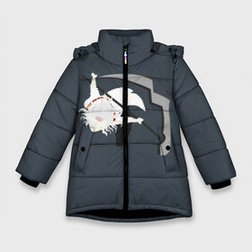 Зимняя куртка для девочек 3D с принтом Juuzou Suzuya в Белгороде, ткань верха — 100% полиэстер; подклад — 100% полиэстер, утеплитель — 100% полиэстер. | длина ниже бедра, удлиненная спинка, воротник стойка и отстегивающийся капюшон. Есть боковые карманы с листочкой на кнопках, утяжки по низу изделия и внутренний карман на молнии. 

Предусмотрены светоотражающий принт на спинке, радужный светоотражающий элемент на пуллере молнии и на резинке для утяжки. | Тематика изображения на принте: ccg | ghoul | jason | juuzou | rei | suzuya | tokyo | гуль | джейсон | джузо | рей | рэй | сузуя | токийский