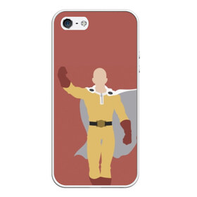Чехол для iPhone 5/5S матовый с принтом Saitama в Белгороде, Силикон | Область печати: задняя сторона чехла, без боковых панелей | hero | man | one | one punch | punch | punch man | saitama | super | superhero | ванпанчмен | герой | сайтама | супер | супергерой
