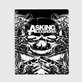 Тетрадь с принтом Asking Alexandria в Белгороде, 100% бумага | 48 листов, плотность листов — 60 г/м2, плотность картонной обложки — 250 г/м2. Листы скреплены сбоку удобной пружинной спиралью. Уголки страниц и обложки скругленные. Цвет линий — светло-серый
 | Тематика изображения на принте: aa | ben bruce | death | destiny | from | metal | rock | sumerian | to | йорк | метал | рок | хард | хеви | электроникор