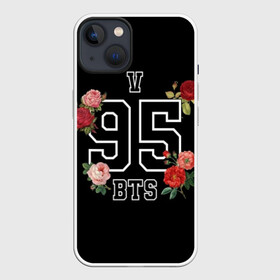 Чехол для iPhone 13 с принтом V 95 BTS в Белгороде,  |  | bangtan | bighit | boy | fake love | j hope | jimin | jin | jungkook | korea | kpop | live | luv | mic drop | rm | suga | v | with | бтс | кей | поп