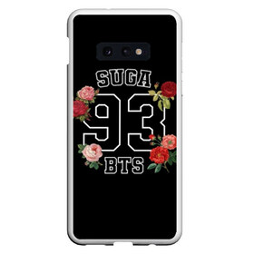 Чехол для Samsung S10E с принтом SUGA 93 BTS в Белгороде, Силикон | Область печати: задняя сторона чехла, без боковых панелей | bangtan | bighit | boy | fake love | j hope | jimin | jin | jungkook | korea | kpop | live | luv | mic drop | rm | suga | v | with | бтс | кей | поп