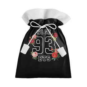 Подарочный 3D мешок с принтом SUGA 93 BTS в Белгороде, 100% полиэстер | Размер: 29*39 см | bangtan | bighit | boy | fake love | j hope | jimin | jin | jungkook | korea | kpop | live | luv | mic drop | rm | suga | v | with | бтс | кей | поп